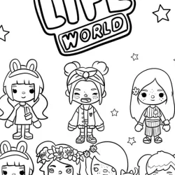 Toca Boca World para imprimir e colorir