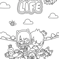 Toca Boca World para imprimir e colorir