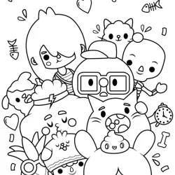 Toca Boca World para imprimir e colorir