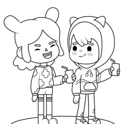Toca Boca World para imprimir e colorir