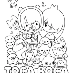 Toca Boca World para imprimir e colorir
