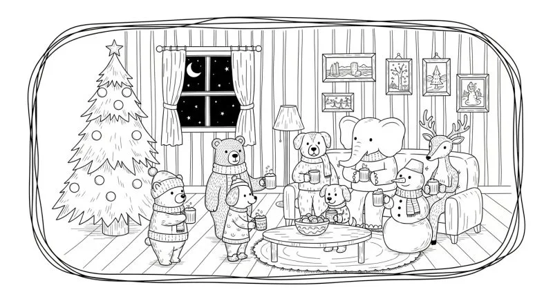 Natal para imprimir e colorir