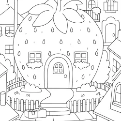 Casa para imprimir e colorir