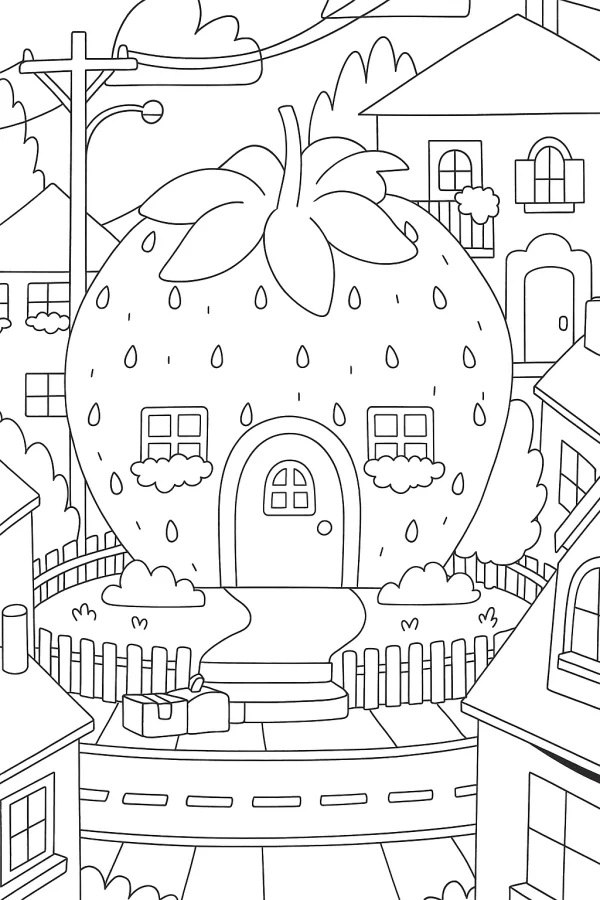 Casa para imprimir e colorir
