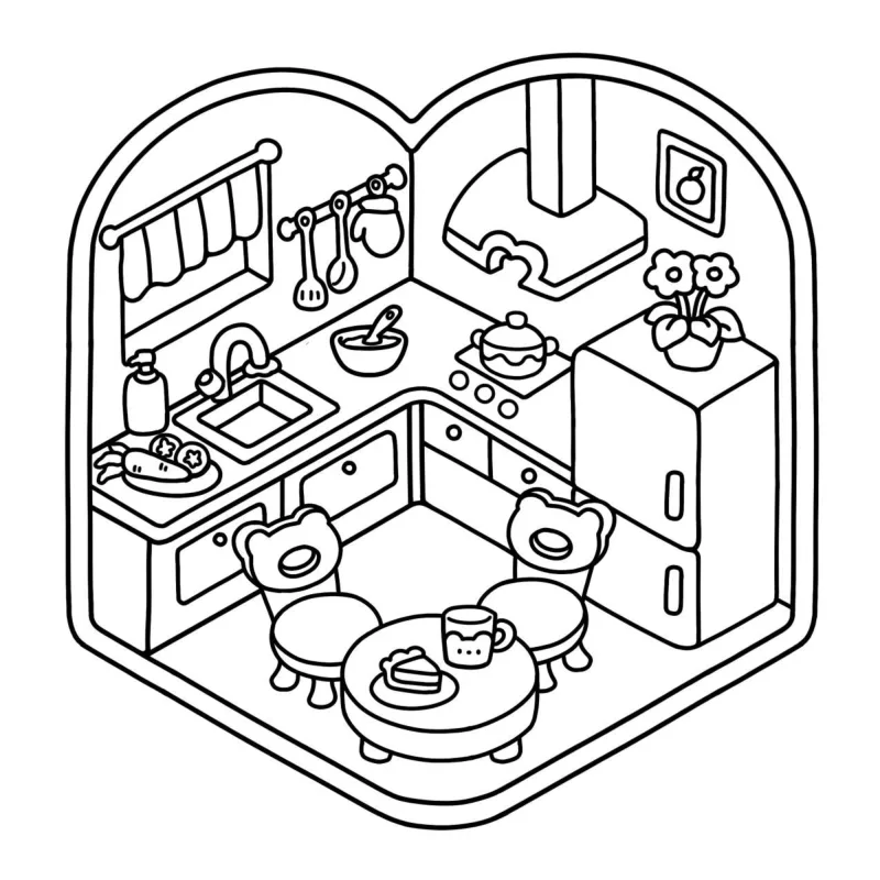 Casa para imprimir e colorir