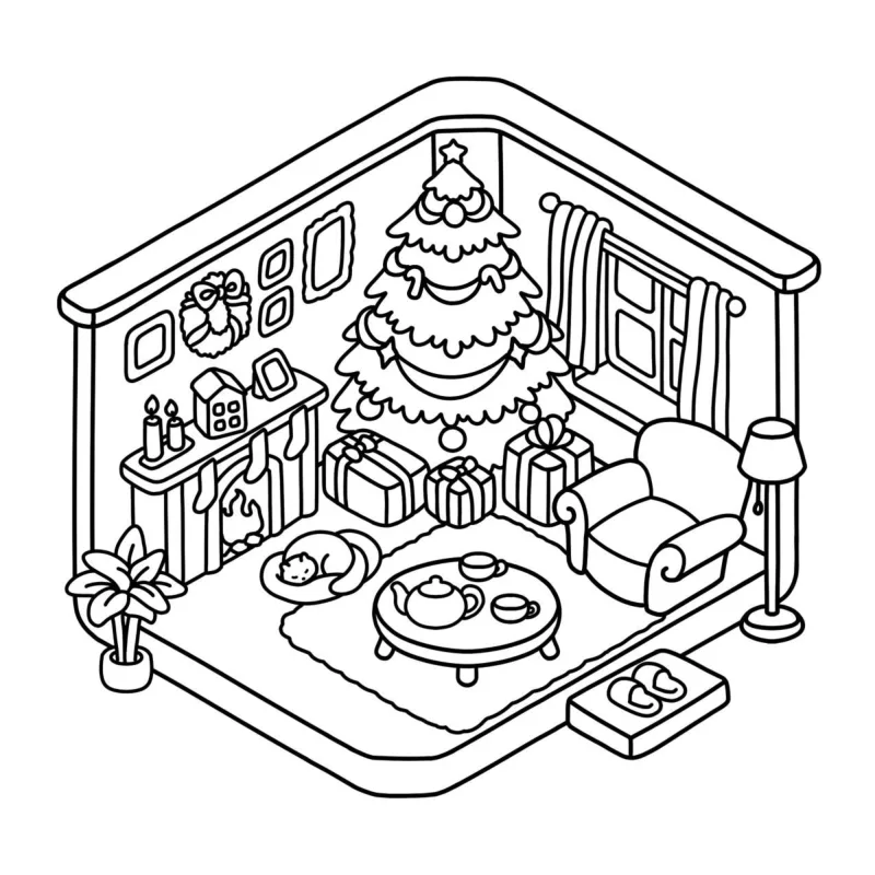 Casa para imprimir e colorir