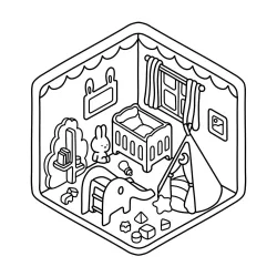 Casa para imprimir e colorir