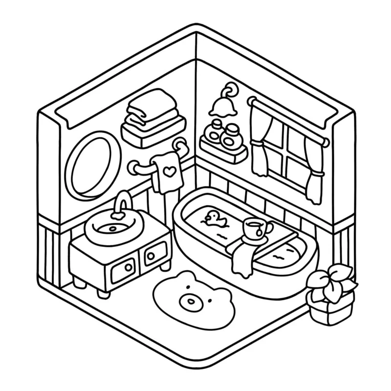 Casa para imprimir e colorir