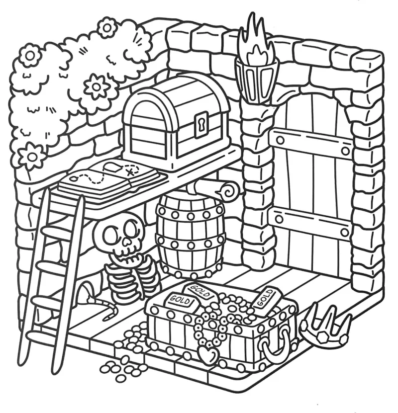 Casa para imprimir e colorir