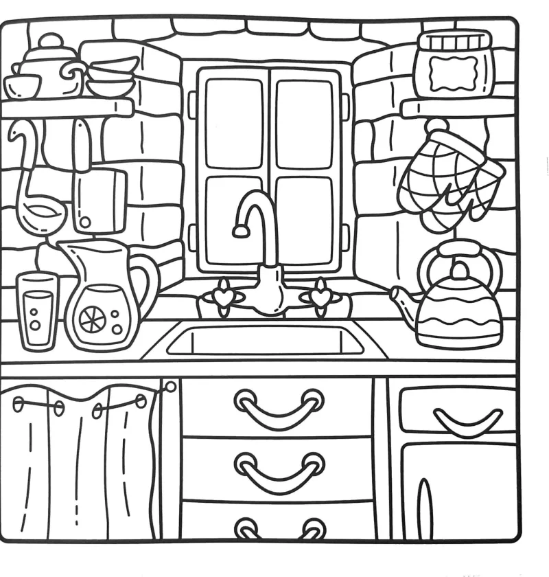 Casa para imprimir e colorir