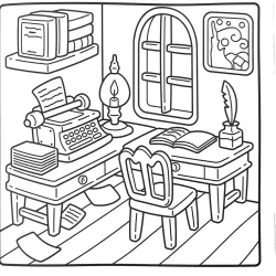 Casa para imprimir e colorir