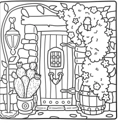 Casa para imprimir e colorir