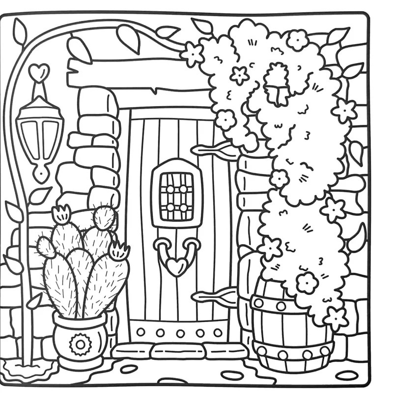 Casa para imprimir e colorir