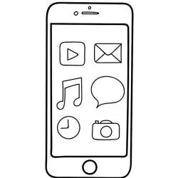 desenho de Celular