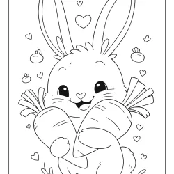 Coelhos para imprimir e colorir