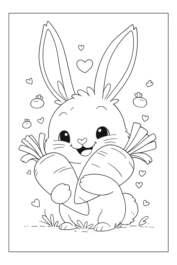 Coelhos para imprimir e colorir