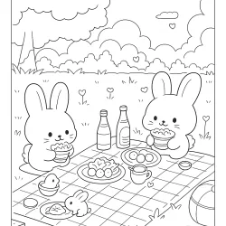 Coelhos para imprimir e colorir