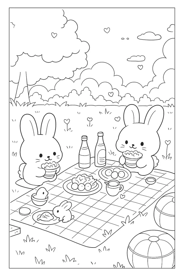 Coelhos para imprimir e colorir