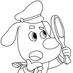desenho de Detetive Labrador