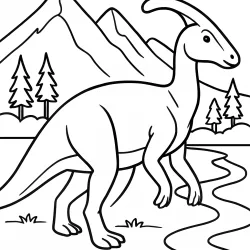 Dinossauro para imprimir e colorir