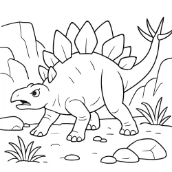 Dinossauro para imprimir e colorir