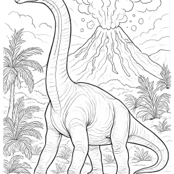 Dinossauro para imprimir e colorir
