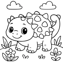 Dinossauro para imprimir e colorir