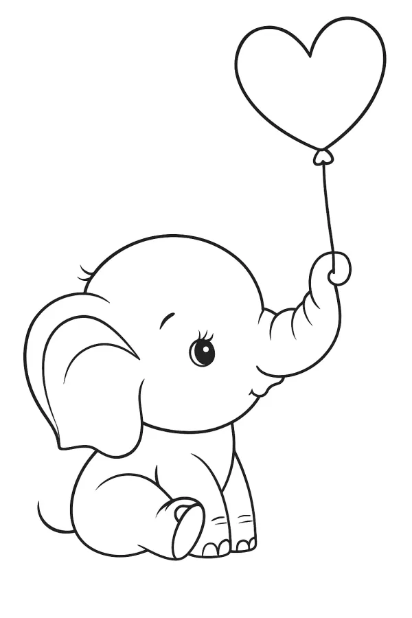 Elefante para imprimir e colorir