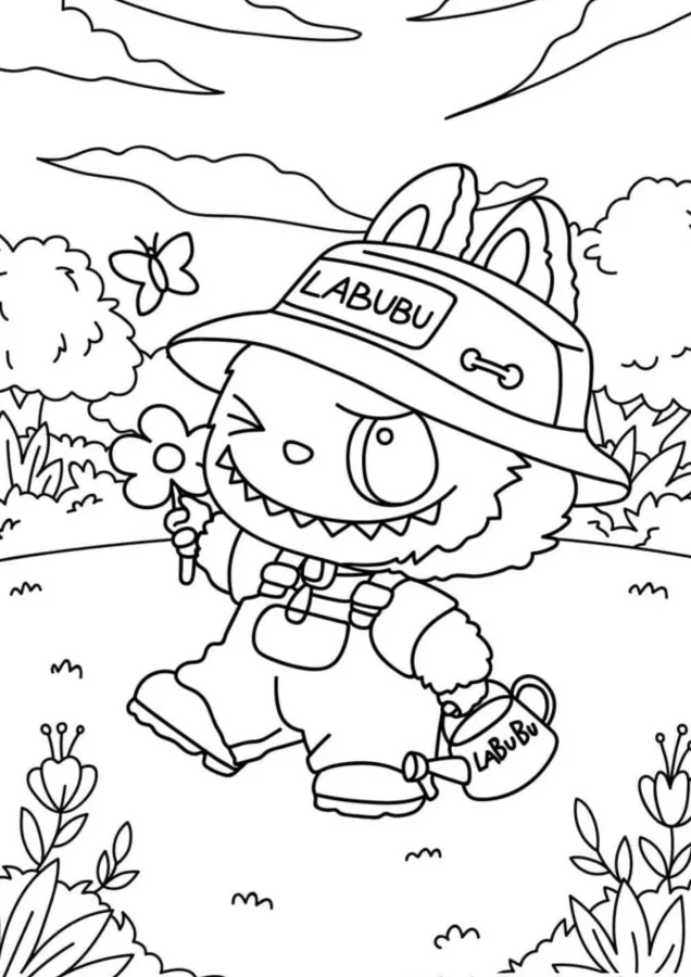 Labubu para imprimir e colorir