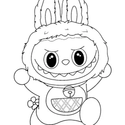 Labubu para imprimir e colorir