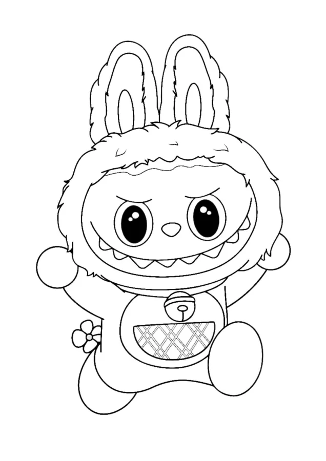 Labubu para imprimir e colorir