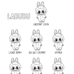 Labubu para imprimir e colorir