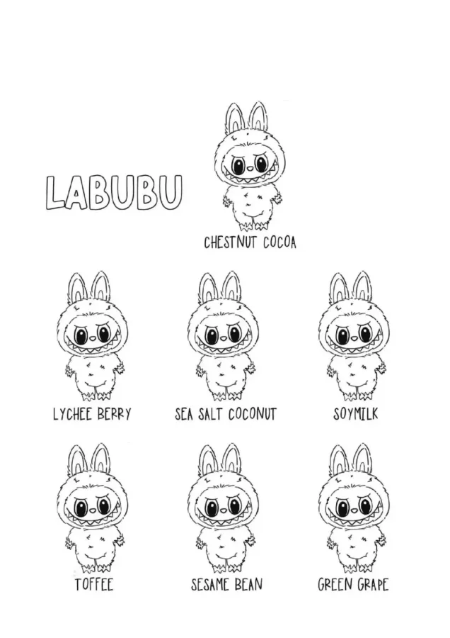 Labubu para imprimir e colorir
