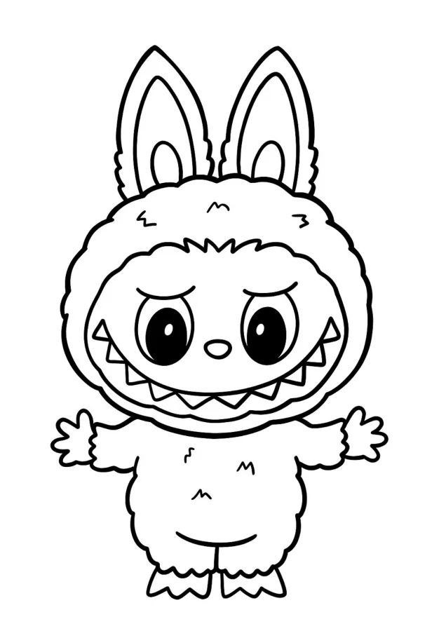 Labubu para imprimir e colorir