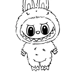Labubu para imprimir e colorir