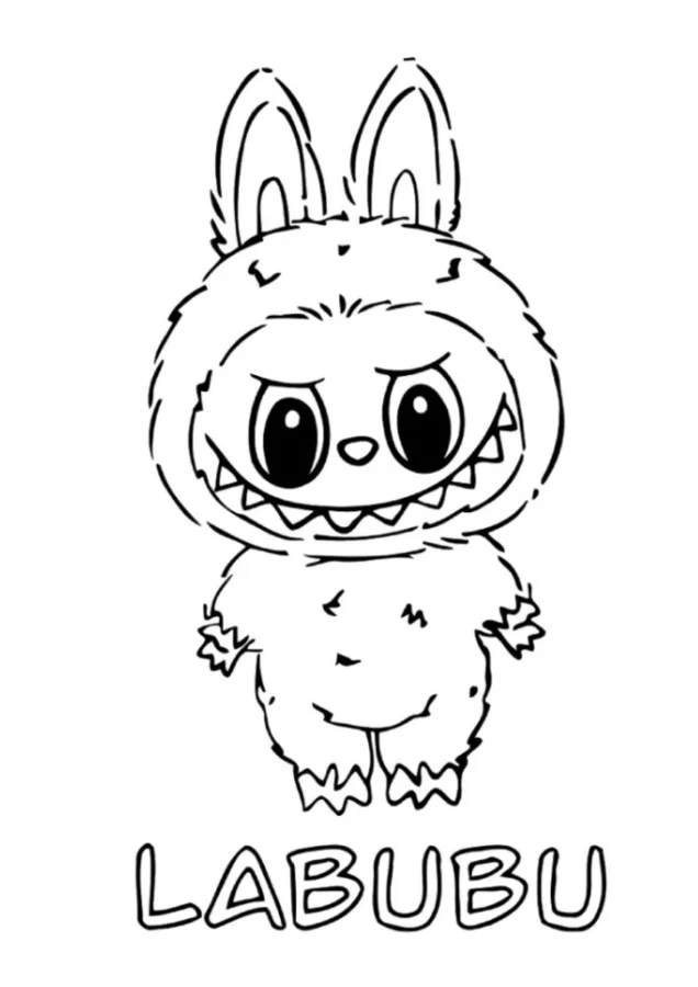 Labubu para imprimir e colorir