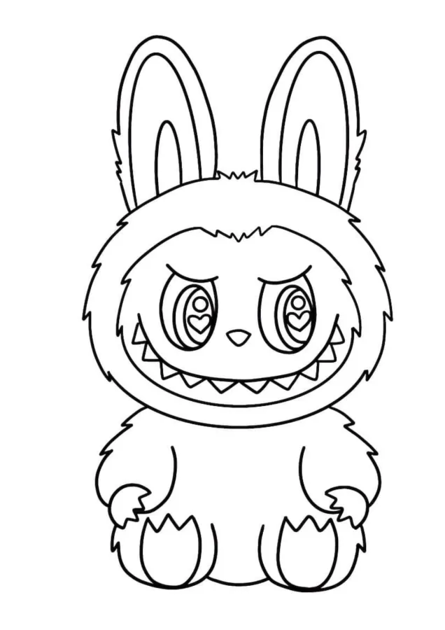 Labubu para imprimir e colorir