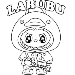 Labubu para imprimir e colorir