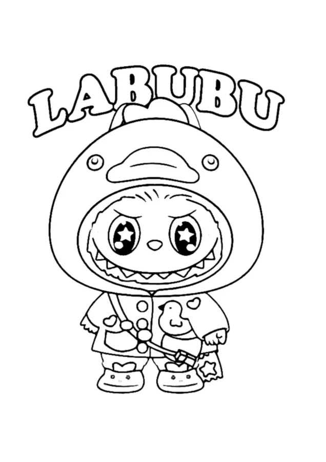 Labubu para imprimir e colorir