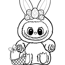 Labubu para imprimir e colorir