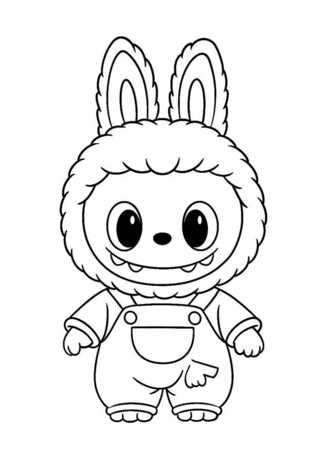 Labubu para imprimir e colorir