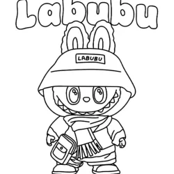 Labubu para imprimir e colorir