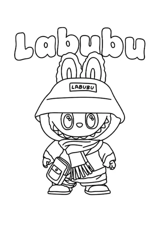 Labubu para imprimir e colorir