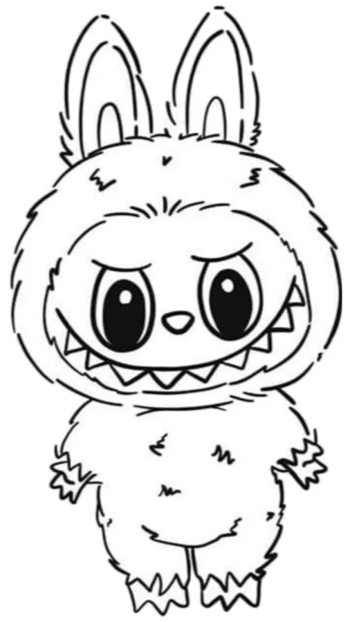 Labubu para imprimir e colorir