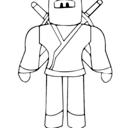 Ninja para imprimir e colorir