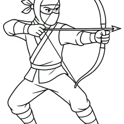 Ninja para imprimir e colorir