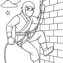 Ninja para imprimir e colorir