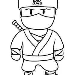 Ninja para imprimir e colorir