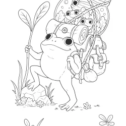 Sapo para imprimir e colorir