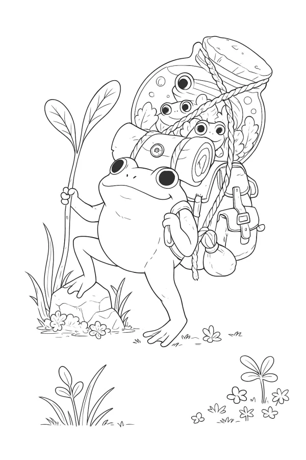 Sapo para imprimir e colorir
